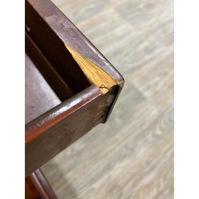Vintage Ethan Allen Early American Style Solid Pine Dry Sink Bedside Cabinet For Sale - Image 9 of 10