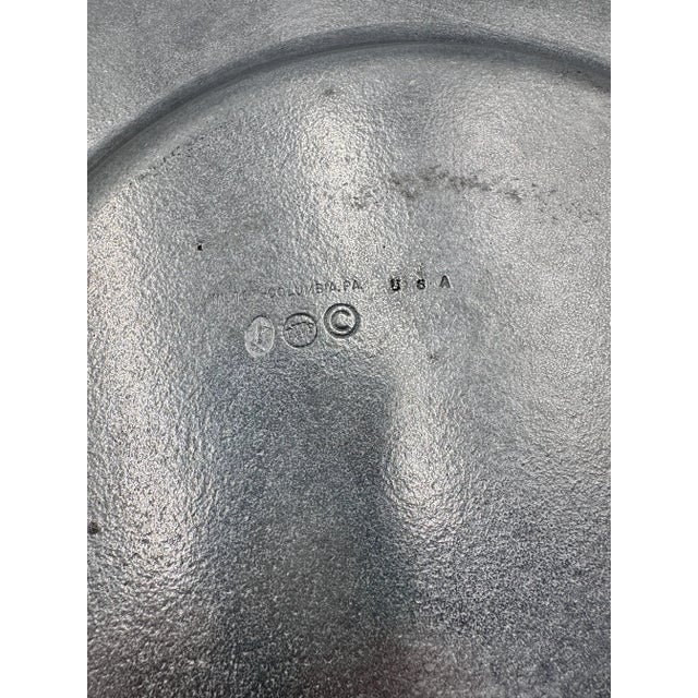 Silver 1960s Wilton Armentale 12" KTC Pewter Rimmed Plate Set u.s.A For Sale - Image 8 of 9