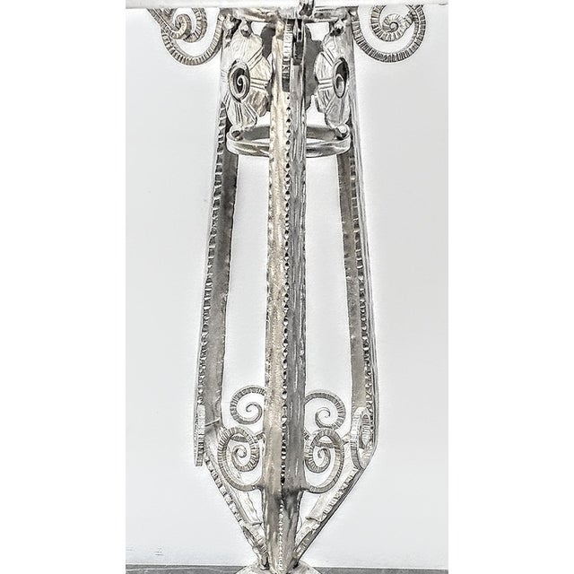 Mid 20th Century French Art Deco Wrought Ion Table Lamp For Sale - Image 5 of 10