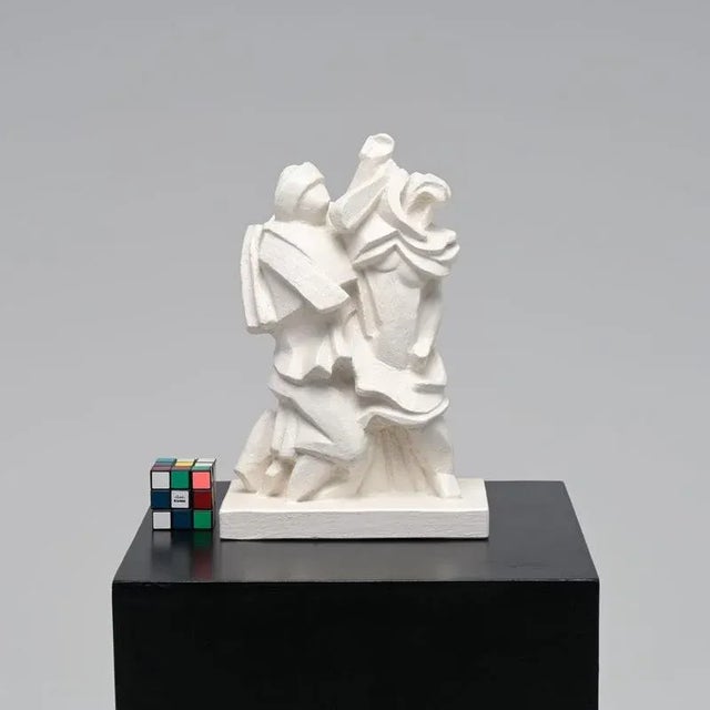 This abstract sculpture in plaster was made by the Belgian artist Jan Keustermans. The sculpture is signed and dated 1994....