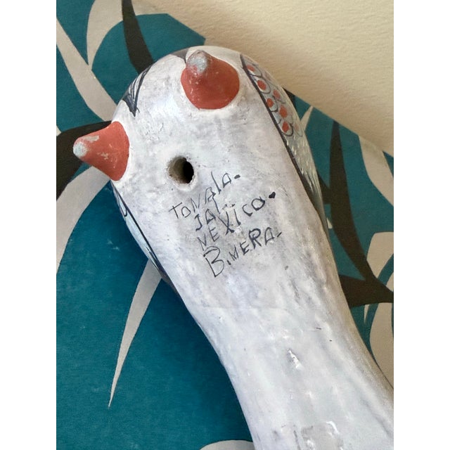 20th Century Mexican Folk Art Hand-Painted Tonalá Bird For Sale - Image 12 of 13