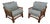 Vintage Rattan Armchairs with Quilted Seats, Set of 2 For Sale
