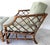 Vintage Chinese Chippendale McGuire Style Bamboo Rattan Lounge Chair & Ottoman For Sale - Image 4 of 8