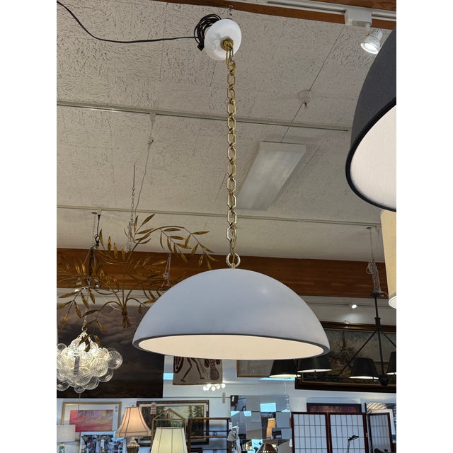 White Suzanne Kasler for Visual Comfort Elliot Pendant, Grande For Sale - Image 8 of 12