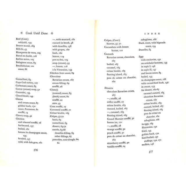"Cook Until Done a Collection of Unexpected Recipes" 1962 Bradshaw, George & Norman, Ruth For Sale In New York - Image 6 of 6