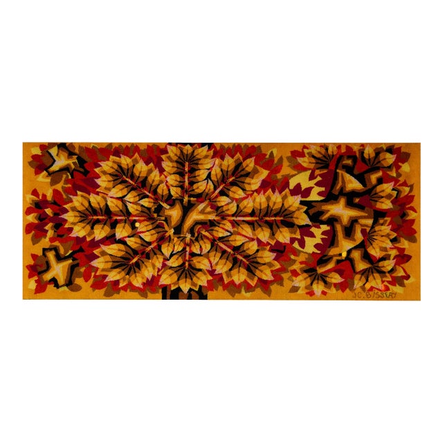 French Mid-Century Modern Wool Tapestry by Jean-Claude Bissery For Sale