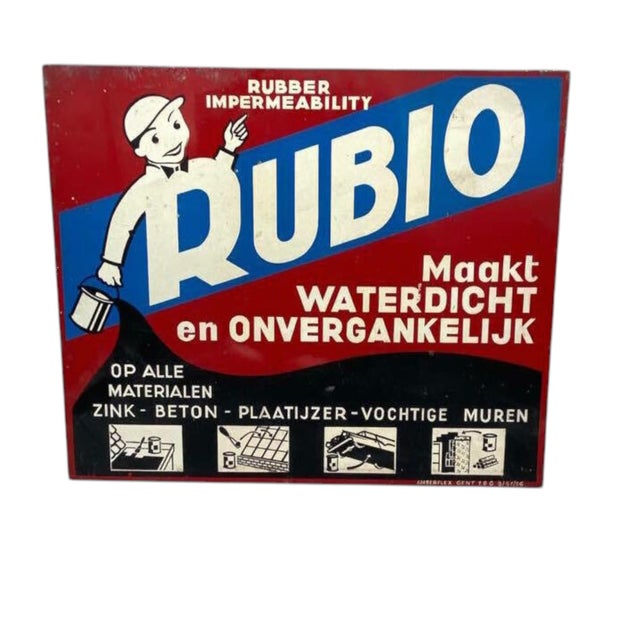 Vintage Rubio Advertising, 1950s For Sale - Image 4 of 4