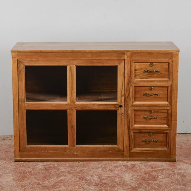 Low Sideboard in Wood and Glass For Sale - Image 10 of 18