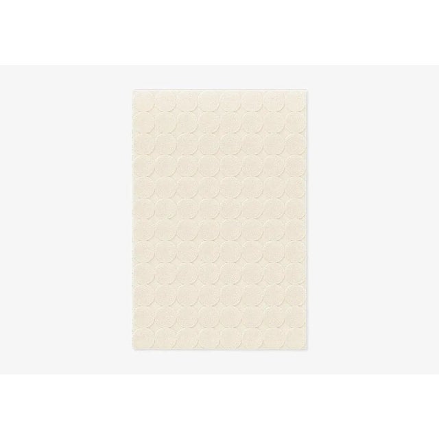 Contemporary White Circle Textured Rug from Marqqa For Sale - Image 3 of 3