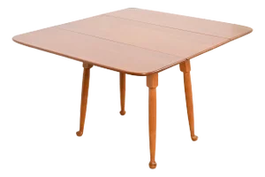 Stickley American Colonial Solid Cherry Wood Drop Leaf Dining Table, Newly Refinished