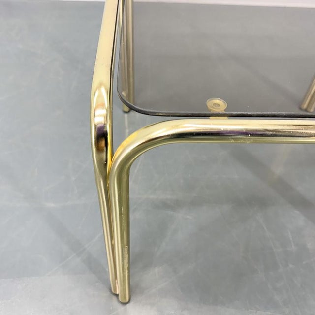 1970s German Coffee Table with Smoked Glass, 1970s For Sale - Image 5 of 12