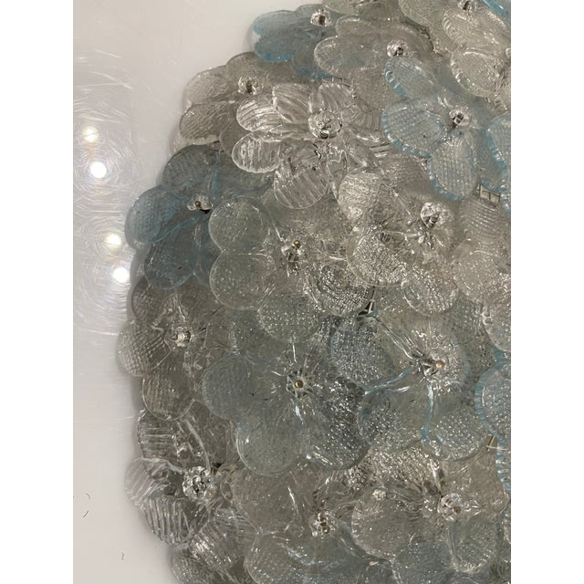 Large Murano Glass Flower Flush Mount by Seguso, 1960s For Sale - Image 6 of 9