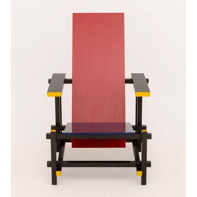 Gerrit Rietveld X Cassina "Red and Blue" Armchair For Sale - Image 9 of 10