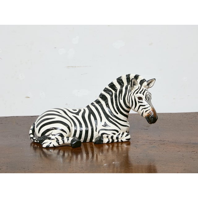 Signed 1981 Ceramic Zebra Sculpture by the Townsends, Usa For Sale In Atlanta - Image 6 of 9