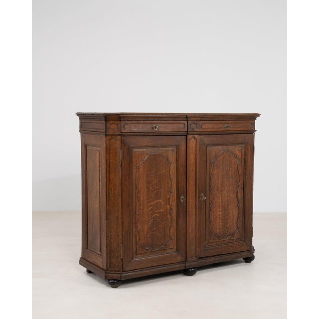 Early 19th Century France Rich Walnut Brown Carved Walnut Two-Door Buffet For Sale - Image 11 of 11