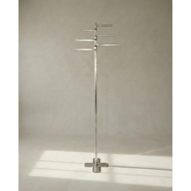 All directions coat hanger in stainless steel by metalmorphosis studio dimensions: d 45 x w 45 x h 185 cm. Materials:...