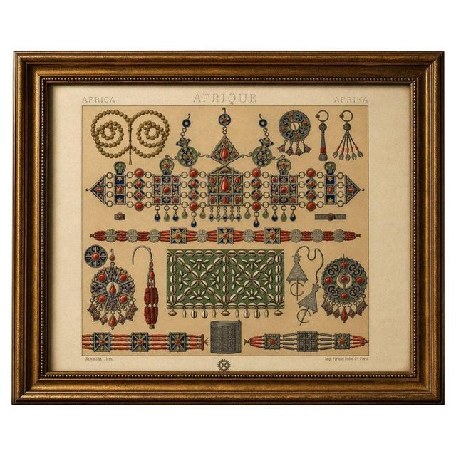 Racinet, Afrique: Kabyle Jewelry from Algeria, 1888, Lithograph For Sale - Image 10 of 10