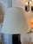 Visual Comfort. Black Faceted "Bayliss" Table Lamp With Linen Shade and Brass Base. Showroom Sample. For Sale In New York - Image 6 of 6