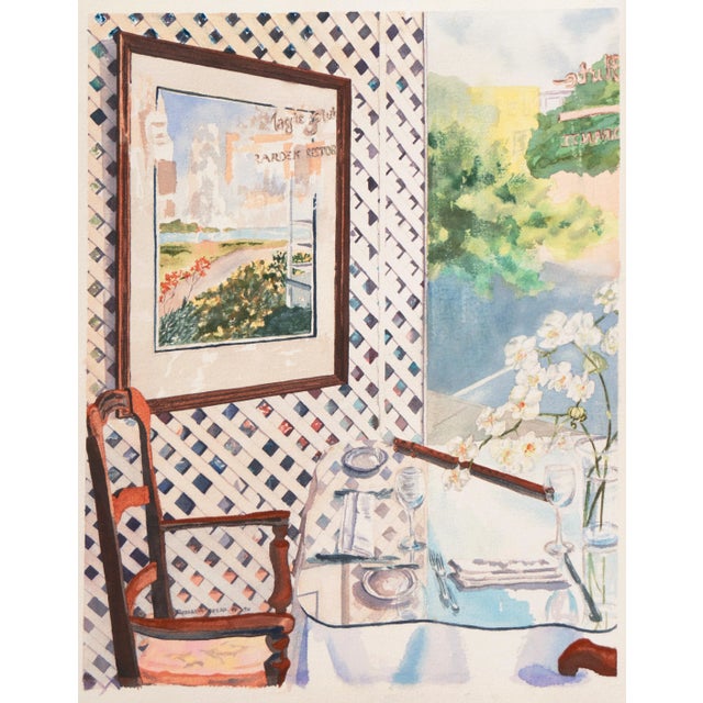 Paper 'Patio' by Elizabeth Greaf, 1990, San Francisco Academy of Art, Williamsburg, Virginia, Long Island, New York For Sale - Image 7 of 8