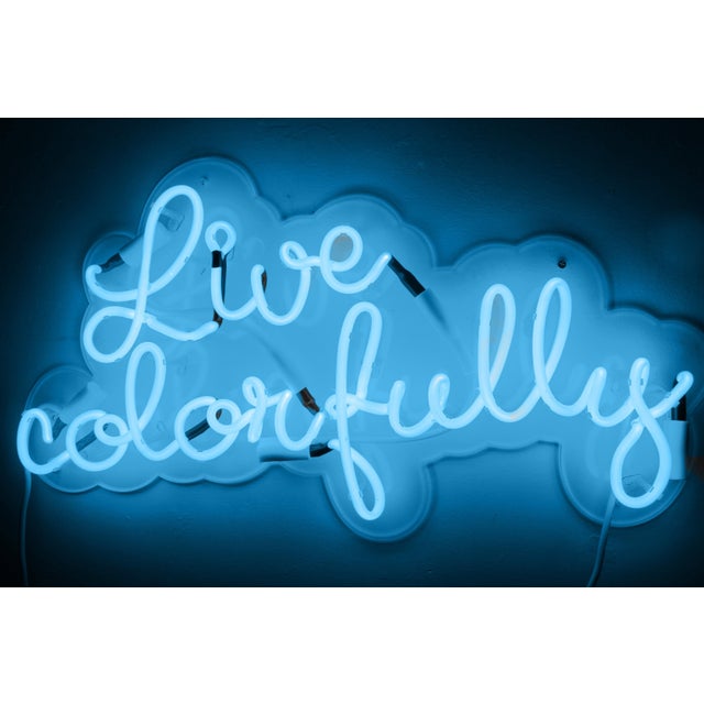 Contemporary Mary Jo Mcgonagle, Live Colorfully - Neon Art, Noen Sign, 2018 For Sale - Image 3 of 6
