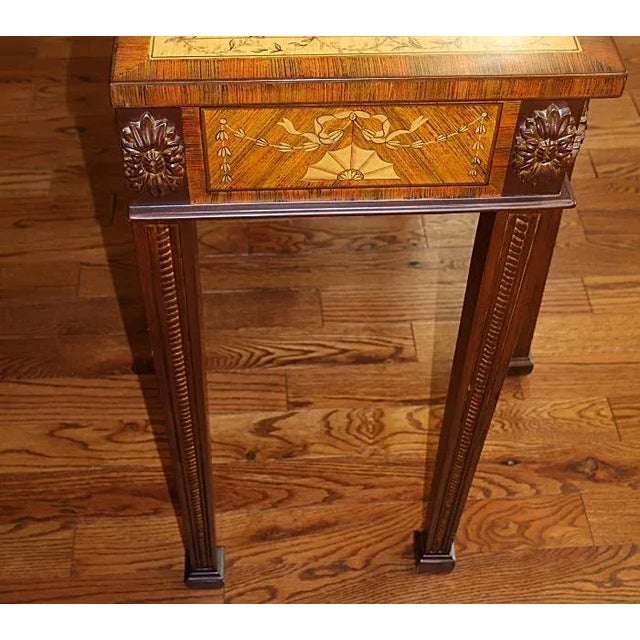 English Chelsea House Adams Style Paint Decorated Sofa Console Table For Sale - Image 3 of 11