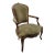 18th C French Carved Walnut Louis XV Open Armchair For Sale