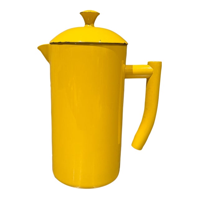 Frieling Double-Walled Stainless Steel French Press Coffee Maker Sunshine Yellow For Sale