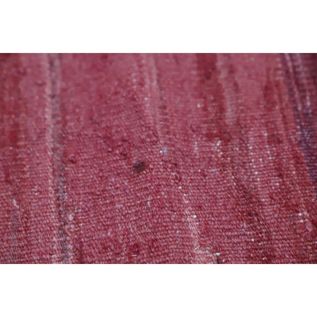 Red 1980s Tribal Style Handmade Red Oushak Kilim Rug For Sale - Image 8 of 11