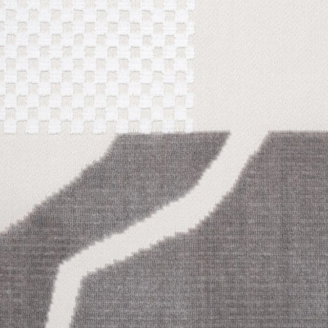 Abstract Schumacher x Miles Redd Gustavian Dance Velvet Fabric in Grey For Sale - Image 3 of 4