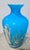 Antique Bohemian Cased Sky Blue Enamel Painted Glass Vase, Classical Figure Scene For Sale - Image 4 of 8