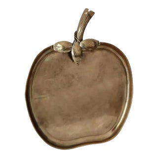 Vintage Sarreid Ltd. Apple Shaped Serving Tray For Sale