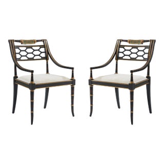 Regency Style Armchairs- Set of 2 For Sale