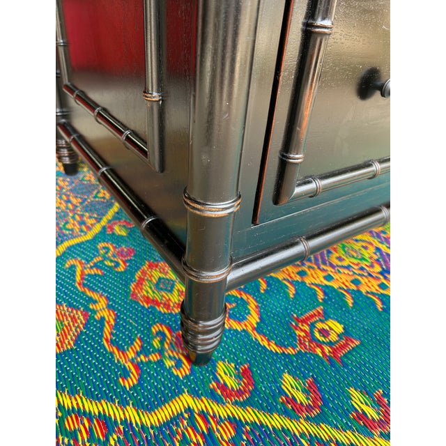 Arhaus Arhaus Faux Bamboo Cabinet For Sale - Image 4 of 10