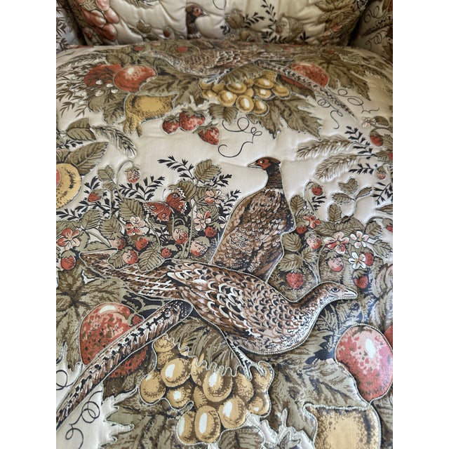 Beautiful Vintage Hickory Chair Multi-Colored Floral Tapestry Swivel Rocking Chair. Item purchased in the early 1970's....