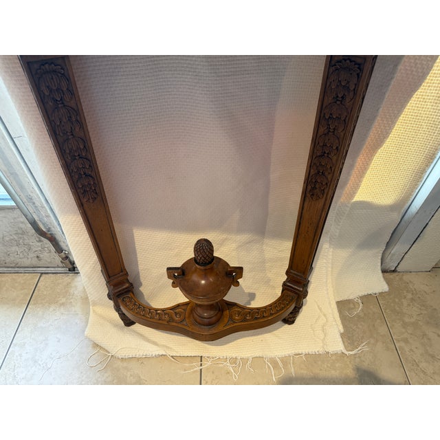 Mid 20th Century French Louis XVI Style Marble Top Wall Mounted Console Table For Sale - Image 14 of 16