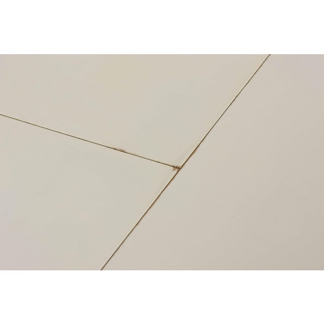 French Louis XVI Style Painted White Off-Round Extendable Dining Table For Sale - Image 15 of 18