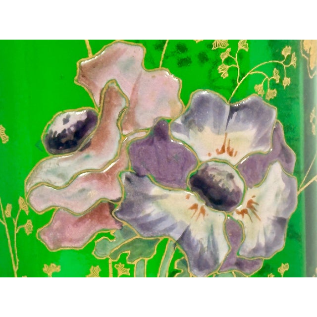 Legras Mont Joye Enameled Art Glass Vase c. 1900 For Sale - Image 4 of 10