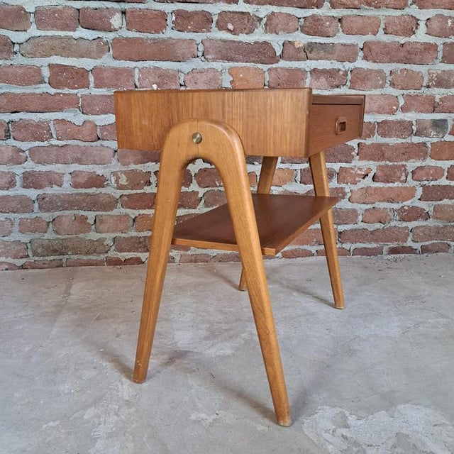Contemporary Scandinavian Teak Nightstand, 1960s For Sale - Image 3 of 4