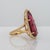 12.9Ct Rubellite Tourmaline Ring With Earth Mined Diamonds Halo: Solid 14k Gold, Size 6.75 For Sale In Columbus - Image 6 of 8