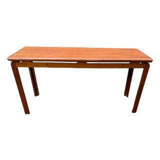 Danish Mid Century Teak Floating Top Design Low Console Table. For Sale