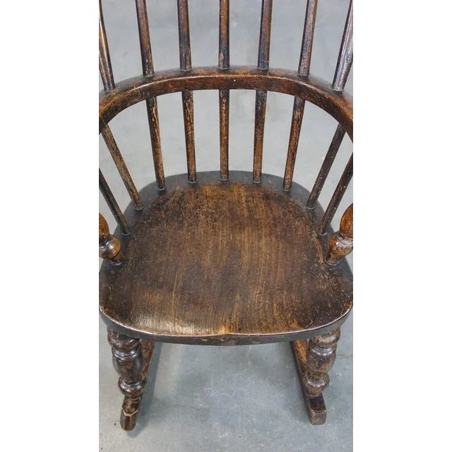 English Windsor Children's Rocking Chair, Early 19th Century For Sale - Image 6 of 12