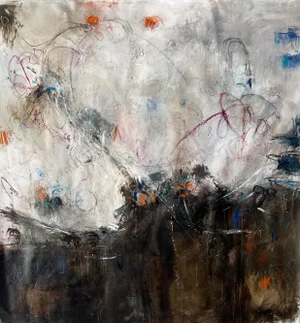 "Between Heaven and Earth, No. 12125" Contemporary Original Abstract Acrylic Painting by Stephanie Visser