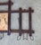 Antique Arts & Crafts Wall Coat Rack With Mirror and Hooks For Sale - Image 15 of 17