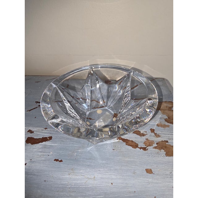 Classic Baccarat crystal bowl with original tag.