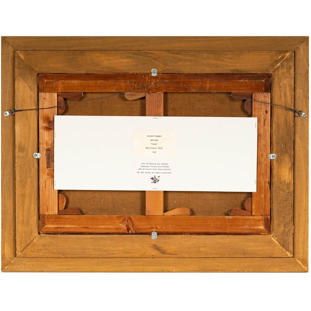 Original Elliot Bouton Torrey Oil on Canvas Venice With Period Frame For Sale - Image 4 of 7