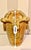 This pottery vase is either vintage or antique, with an aged appearance and a distinctive sculpted rope design. The style...