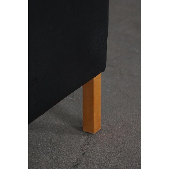 Black Mid-Century 3-Seater Sofa in Patinated Black Leather from Mogens Hansen, 1970s For Sale - Image 8 of 18
