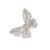 Modern 18k White Gold 7ctw Square Baguettes and Rounds Diamond Butterfly Cocktail Ring, Size 7 For Sale - Image 3 of 8