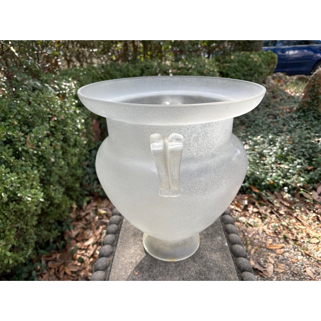 1930s Murano Glass Urn Signed Seguso For Sale In Houston - Image 6 of 14