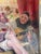 Art Deco Columbine and Pierrot , Oil on Canvas For Sale - Image 3 of 7